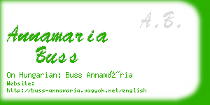 annamaria buss business card